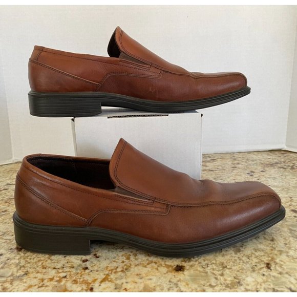 Ecco Johannesburg Slip-On Loafers Brown Leather, Men's 43 - Picture 2 of 8